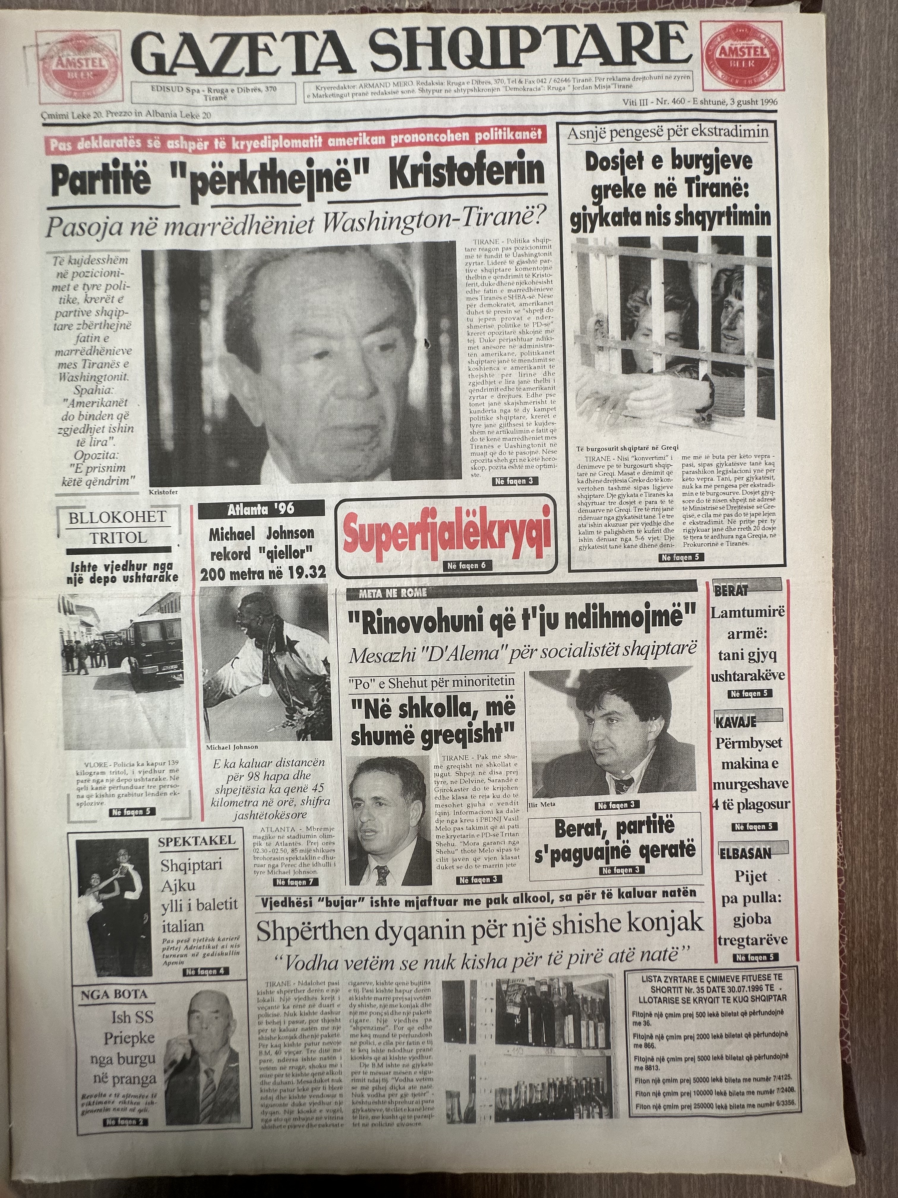 Gazeta Shqiptare 1996-08-03